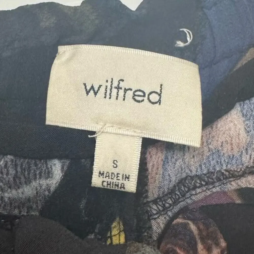 Aritzia Wilfred Abstract Jogger Pants Small Tapered Leg Drawstring Comfort